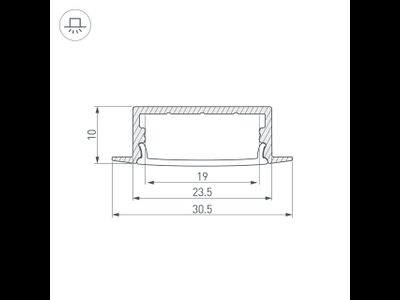 Алюминиевый профиль 4L-3010-V ANOD+OPAL