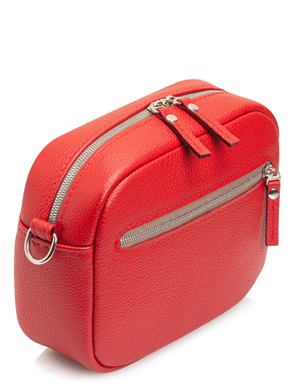 Красная кожаная сумка Cube Red