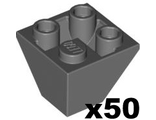 Slope, Inverted 45 2 x 2 Double Convex, Dark Bluish Gray (3676 / 4210862)