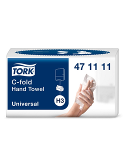 Полотенца бумажные Tork Н3 Univer C-сложения, 2слоя, 120шт/уп 47111160 Singl