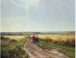 Картина обогреватель, репродукция Шишкина Полдень. В окрестностях Москвы