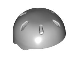 Minifigure, Headgear Helmet Sports with Vent Holes, Light Bluish Gray (46303 / 4198316)