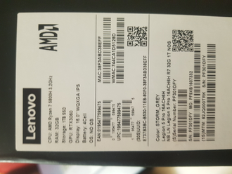 LENOVO LEGION 5 PRO  16ACH6H 82JQ000TRK ( 16.0 WQXGA 2K IPS 165Hz Ryzen 7 5800H RTX3060(6GB) 32GB 1024SSD )