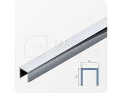 П-образный бордюр-вставка из алюминия 15х10 мм. NEEXY PV83-03 BS Серебро блестящее 2.7 м.