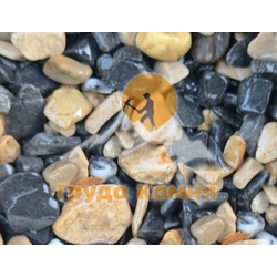 Чёрный кофе мраморная крошка галтованная, фракция 10-20 мм