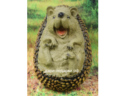 ЕЖИК на спине  23*16см   1,2кг   полистоун Россия 1158//012123