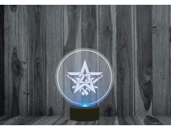 Светильник 3D, ночник #7 на 23 февраля