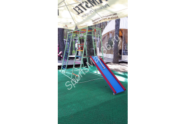 ДСК РАННЕГО РАЗВИТИЯ PLASTEP БОГАТЫРЬ 170 МЕТАЛЛ - цвет фисташковый, перекладины - цветные 