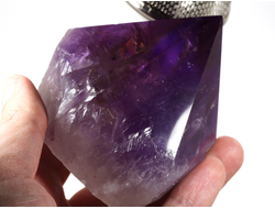 Аметист, аметрин, кристалл полированный со спиленным основанием (79*73*62 мм, 448 г) №37661