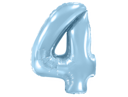 Фольгированная цифра - Голубая матовая