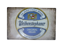 Металлическая табличка Ваинштефанер ( Weihenstephaner), 20/30 см