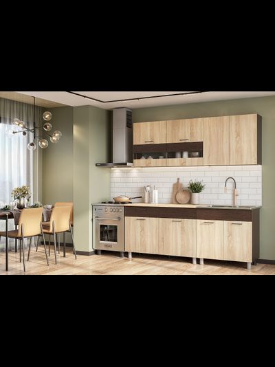 Босфор (2000) Дуб Венге/Дуб Сонома кухонный гарнитур