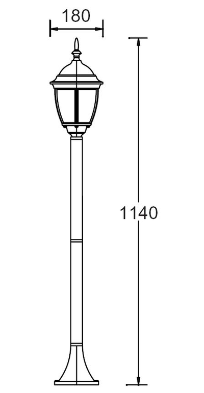 Садово-парковый светильник серии Arsenal S bg (114см)