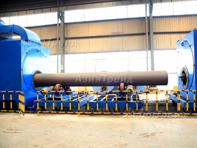 Дробеметная установка для очистки труб