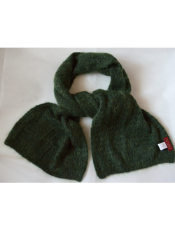 Широкий женский вязаный шарф Италия Vizio 5967 Paradise зеленый