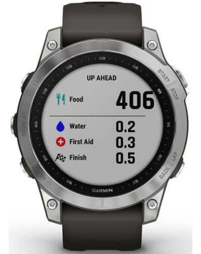 Умные часы Garmin Fenix 7 серебристый с графитовым силиконовым ремешком