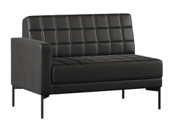 Модуль Everprof Delta с подлокотником двухместный правый Металл Черный Экокожа Черный