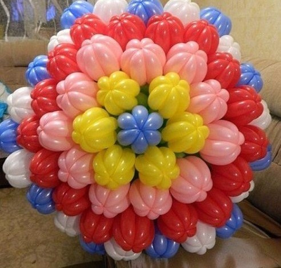 Цветы из воздушных шаров