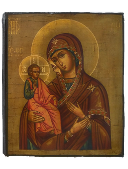 Тихвинская Богородица. Рукописная икона.