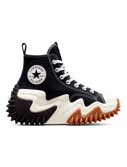 Кеды Converse на платформе низкие с черной полосой белые