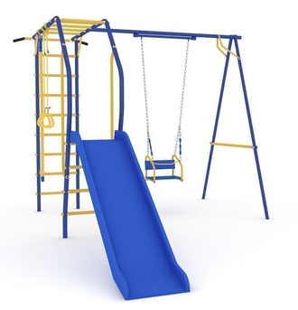 Модель № 2 с горкой 2,0 метра, качелями на подшипниках/цепях