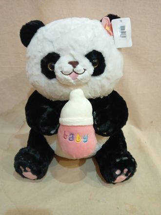 Панда с  бутылочкой (артикул 086-50-25) 33 см