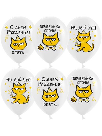 С Днем Рождения, рыжий котик (1шт)