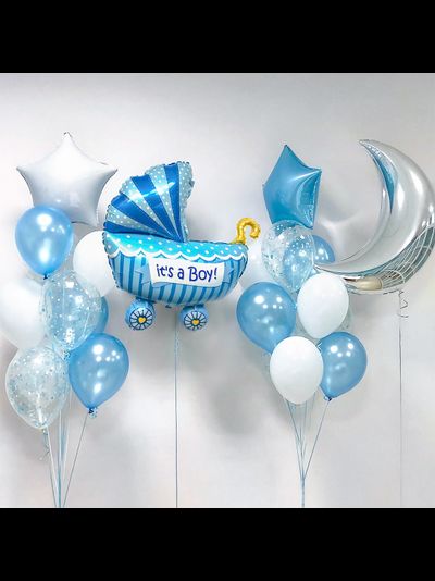 НАБОР ШАРОВ С ГЕЛИЕМ НА ВЫПИСКУ ДЛЯ МАЛЬЧИКА №131