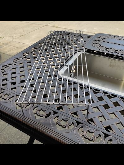 Стол из литого алюминия Teide 150 c грилем