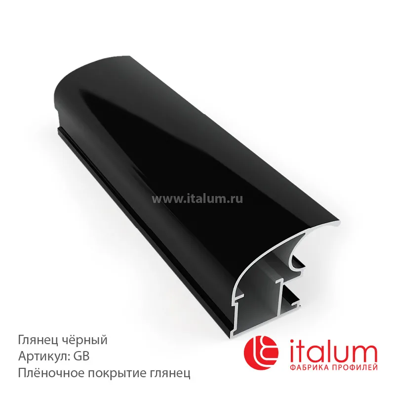 Профиль дверей ITALUM. Серия CLASSIC-A: Глянец чёрный