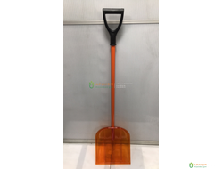 Лопата снеговая ПК-4 оранжевая с оранжевым алюминиевым черенком и ручкой 340х385 мм