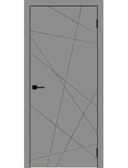 дверь межкомнатная Вектор эмаль серая