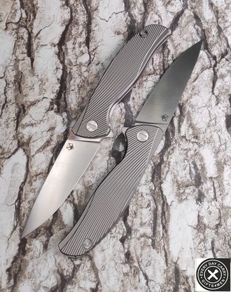 Складной нож  Shirogorov Khati titanium silver