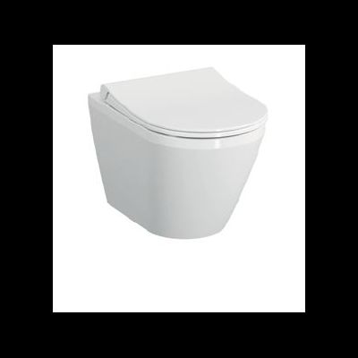 Комплект: Подвесной безободковый унитаз Vitra Integra Round, с тонким сиденьем с микролифтом, инсталяцией и панелью управления, 9856B003-7205