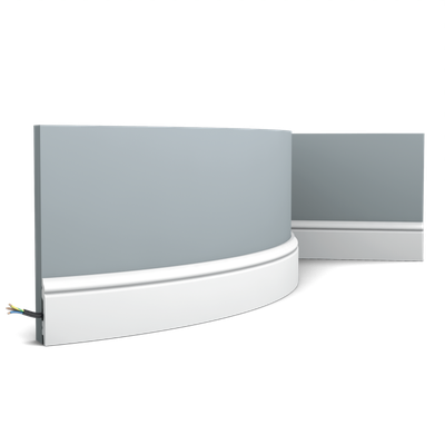 Плинтус ORAC Decor SX165, дюрополимерный, влагостойкий, ударопрочный, под покраску, длина 2 метра