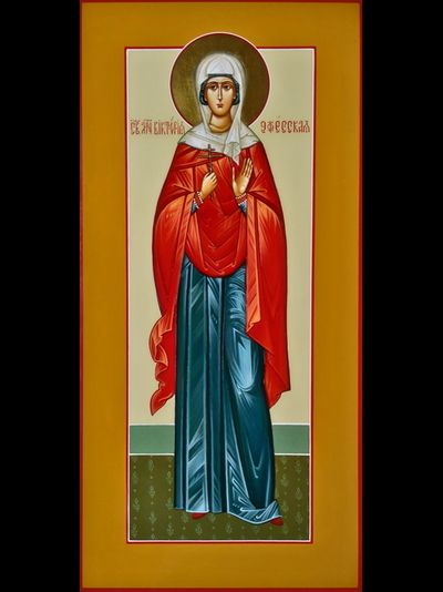 Виктория Ефесская (Эфесская), Святая мученица. Рукописная мерная икона.