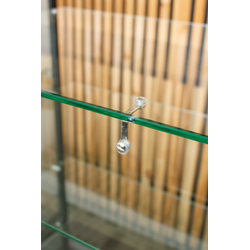 (КОФ-03) Витрина для кофейни "Монолит" с 2-мя стеклянными полками