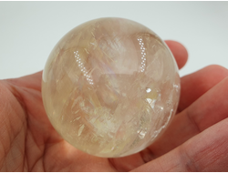 Шар Кальцит золотистый, Бразилия (50 мм, 188 г) №28094