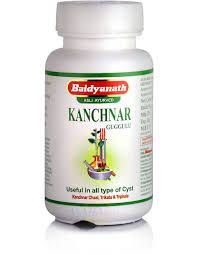 Канчнар гуггул при заболеваниях лимфатической системы (KANCHNAR GUGGULU) Baidyanath, 80 таб.