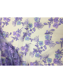 Сетка с вышивкой ширина 140см арт.3882