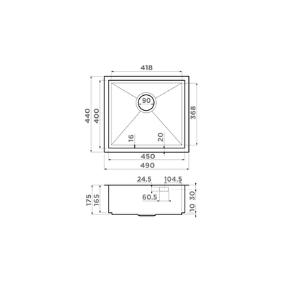 Мойка OMOIKIRI KASEN 49-16 INT