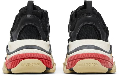 Balenciaga Triple S Sneaker DIY Black Red