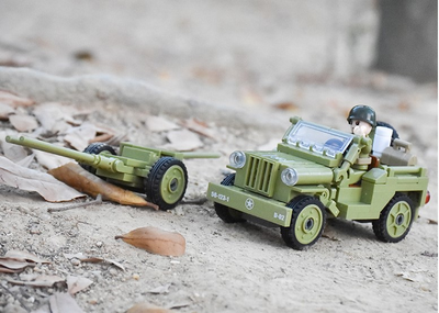 Слубан Военный конструктор Джип с пушкой