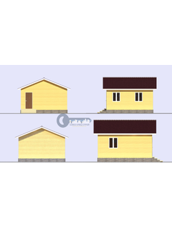 Д-04 ДАЧНЫЙ ДОМ ИЗ БРУСА: ГАБАРИТНЫЕ РАЗМЕРЫ: (6Х6М), ОБЩАЯ ПЛОЩАДЬ: 36М²