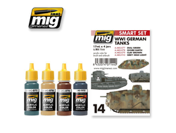 Ammo MIG: Набор акриловых красок: Камуфляж немецких танков WWI