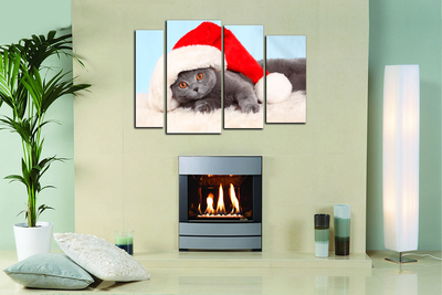 Модульная картина "Милый котик"