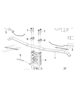 Руль оригинал BRP 506152762 для BRP LYNX/Ski-Doo (Handle Bar Model-Extreme)