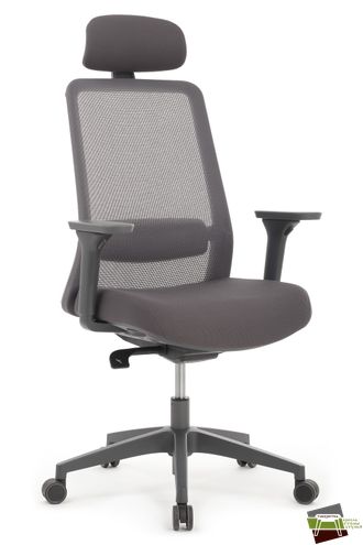 Кресло WORK W-218C сетка серая