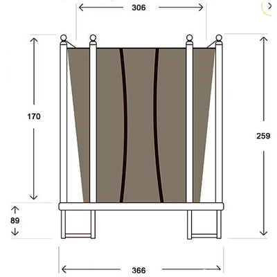 Батут Hasttings Classic Game Green (3,66 м)