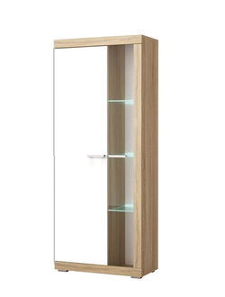 Шкаф-витрина ШВС-800 Соната Белый глянец (Памир)